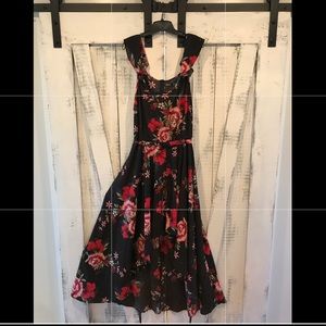 BOOHOO CURVE Floral Hi-Low Dress